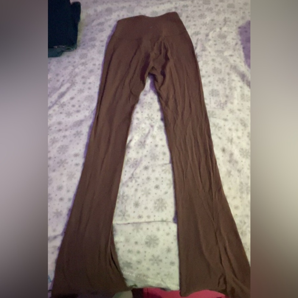 Lulu flare brown leggings